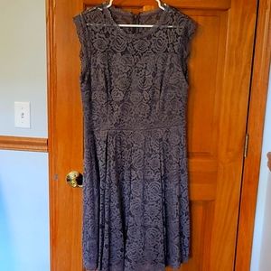 Gray lace dress 2XL NWOT